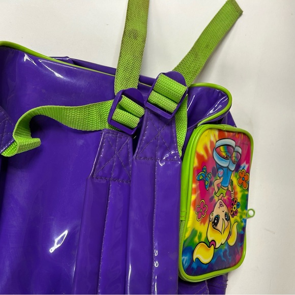 Vintage Lisa Frank Full Size Backpack 3 Fab Girl Friends Tie Dye Purple Green - Picture 8 of 15